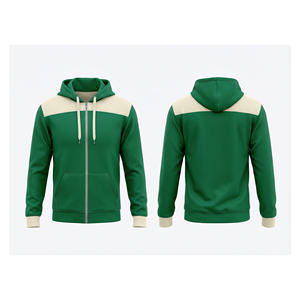 Sudadera con capucha lisa con cremallera completa para estampar, tela polar suave, proveedor mayorista de chaquetas con capucha para entrenamiento deportivo para hombres, mujeres y jóvenes - Product Image 1
