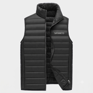 Wholesale <b>Men's</b> <b>Jacket</b> Stand Collar Down Vest Custom Winter Oversized Knitted Warm Sleeveless Coat Designer Vest - Product Image 2