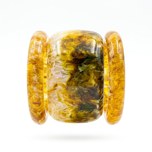 Brazaletes de Tungsteno Amarillo con Colores Vibrantes y Atractivo Diseño Artístico, Estilo Vintage con Corona para Mujeres, Boutiques, Marcas de Moda y Mayoristas - Product Image 1