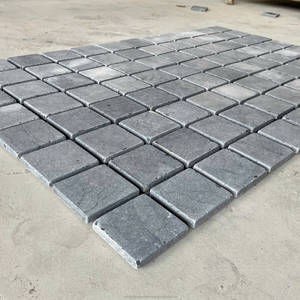 Bán buôn Cubic pavers <span class=keywords><strong>Granite</strong></span> ngoài trời với lưới trong Fan Shape Đen Bazan nhỏ sàn <span class=keywords><strong>Cube</strong></span> pavers-ngoài trời plazas vườn đường dẫn - Product Image 5