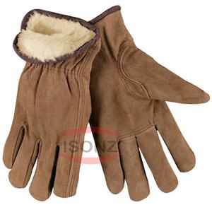 Guantes de Trabajo ISONZ Color Beige, Estilo Conductor, Cuero de Becerro, 10 Pulgadas, Sin Forro, Anti-Impacto, Resistentes al Calor, Guantes de Seguridad - Product Image 4