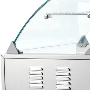 Macchina per Grigliare Salsicce in Acciaio Inox con Capacità per 18 Hot Dog, Doppio Controllo della Temperatura e Coperchio in Vetro (1050W) - Product Image 2