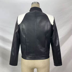 Chaqueta de Cuero Genuino Estilo 2025 para Hombre, Manga Larga, Corte Ajustado, Diseño con Parches, Chaquetas de Cuero de Moda Primavera para Mujer - Product Image 2