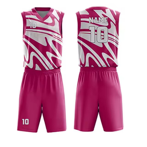 เสื้อบาสเก็ตบอลพิมพ์ลายตามสั่งแบบใหม่ ยูนิเซ็กซ์ โพลีเอสเตอร์ 100% สีบล็อก ระบายอากาศได้ดี ไซส์พลัส - Product Image 1