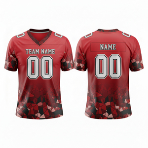Camiseta de Fútbol Americano Blanca con Diseño Cuadrado en Degradado, Auténtica y Ligera - Product Image 4
