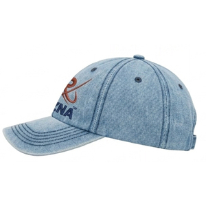 Gorra de Béisbol RIZNA de Mezclilla Twill, 6 Paneles, Ajustable, Unisex, Estilo Casual Vintage, Lavada, con Logotipo Bordado en 3D en el Panel Frontal, Azul, Algodón, Metal - Product Image 5
