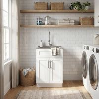 Panneau de cloisonnement pour meuble d'évier utilitaire 1/2 po – Caisson de bac à linge résistant aux éclaboussures et aux produits chimiques