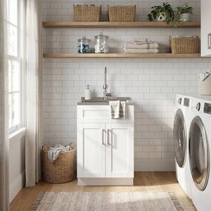 Utility Sink Cabinet Enclosure Board 1/2" – Splash-Proof Chemical-Resistant Laundry Tub Carcass - Product Image 3