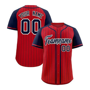 Maillots de baseball unisexes personnalisés à col en V, vente en gros, t-shirts athlétiques respirants à manches courtes, uniformes d'équipe, vêtements de sport, personnalisation OEM - Product Image 3