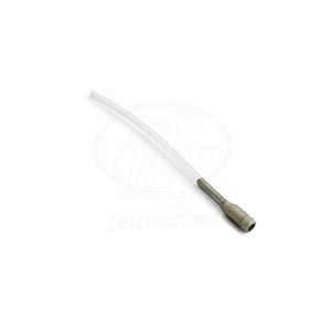 Tubos de alimentación por gavage de PVC para aves con conector Luer Lock de acero inoxidable, diámetro interior de 2.5mm, longitud de 90mm - Product Image 1