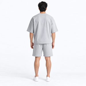 เสื้อยืดโอเวอร์ไซส์ผู้ชาย ผ้าโพลีเอสเตอร์/คอตตอน แขนสั้น คอกลม สีพื้น ระบายอากาศได้ดี สวมใส่สบาย พิมพ์โลโก้ด้านหน้า รับสั่งทำ - Product Image 2