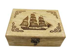 Aaliyan Impex Low Priced Wood Jewelry Organizer <b>Box</b> Drawers Natural Walnut Finish <b>Small</b> Storage Cabinet for Desk Bedroom Use - Product Image 2