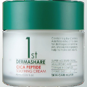 Lotion pour femmes Derma Share First Cica Peptide Soothing Cream 70mL Fabriqué en Corée Acide hyaluronique blanc - Product Image 1