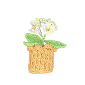 Colorful Flower Box Wholesale <b>Handmade</b> Crochet Flower Theme <b>Paper</b> Art Viet Brand Potted Plant Knitted Doll Yarn Gift Amigurumi - Product Image 3
