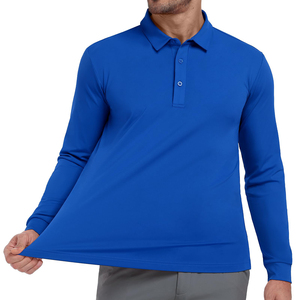 <b>Mens</b> <b>Long</b> <b>Sleeve</b> <b>Polo</b> <b>Shirt</b> Soft Fabric Classic Fit Breathable Material Comfortable Daily Wear Top <b>Long</b> <b>Sleeve</b> <b>Polo</b> <b>Shirts</b> - Product Image 4