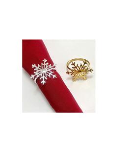 Elegante anillo de servilleta de metal para decoración de mesa de comedor, decoración de lujo para el hogar, preparación de cenas formales, hotel, restaurante, reutilizable. - Product Image 1