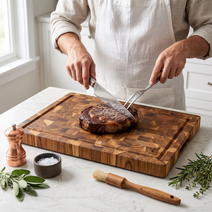 Ha Le - Boîte à épices rectangulaire en bois d'acacia, double face, antibactérienne, non toxique, durable, certifiée FSC, épaisseur 1,5 cm, pour la cuisine, utilisable au lave-vaisselle - Product Image 1