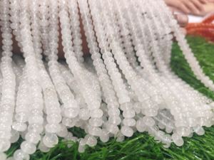 Perles de quartz naturel en forme de rondelle, perles de cristal lisses et simples pour bracelet - Product Image 2