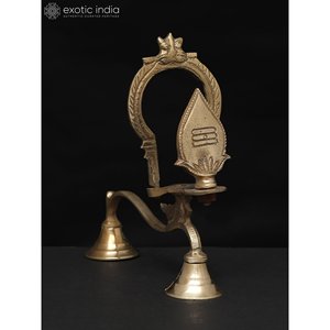 Hecho a mano 7 pulgadas latón Shodash Upachara Vel lámpara tradicional india decoración del hogar artículo - Product Image 2