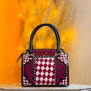 Bolsa de Viaje de Piel Auténtica Venus Leathers, Ligera, con Cierre y Patrón de Letras, de Poliéster, para Mujeres y Niñas, para Compras - Product Image 1
