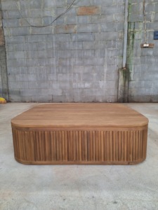Solid Teak L Shaped Outdoor Sectional <b>Sofa</b> <b>Set</b> with Coffee Table Manufacturer Supplier Exporter Indonesia - Product Image 6
