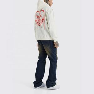 Sweats à capuche pour hommes à épaules tombantes surdimensionnés de haute qualité sweats à capuche pour hommes en polyester de coton épais imprimés personnalisés - Product Image 6