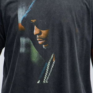 Camisetas de algodón negras lavadas extragrandes personalizadas para hombre, con estampado gráfico vintage DTG, estilo urbano, manga corta, suministro al por mayor - Product Image 4