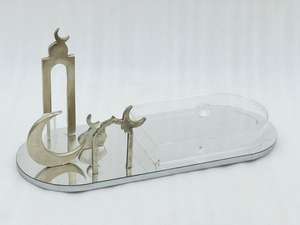 Caja de Acrílico de Lujo para Chocolates con Base de MDF y Espejo, Vajilla Premium para Exhibición de Dátiles y Dulces para Ramadán y Eid - Product Image 2