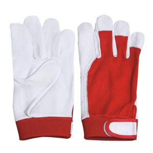 Gants de travail en coton à doigts entiers avec grip antidérapant, pour usage extérieur, unisexe, toutes saisons, fermeture auto-agrippante, bleu sarcelle et blanc - Product Image 4