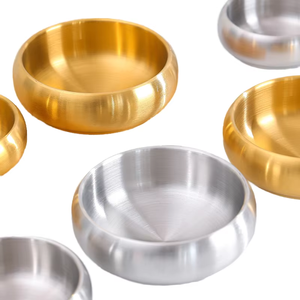 Customized Golden Stainless-Steel Double-Walled Soup & Rice <b>Bowl</b> Dishwasher Safe Korean Kitchen <b>Bowl</b> - Product Image 5