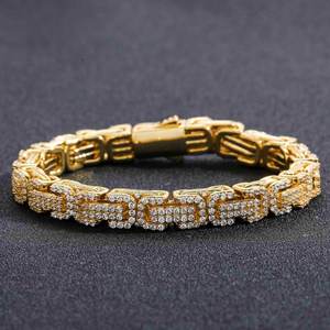 Bracelet Hip Hop de Luxe de Qualité Supérieure avec Diamants Moissanite VVS Brillants et Argent 925 Disponible à Prix d'Exportation - Product Image 1