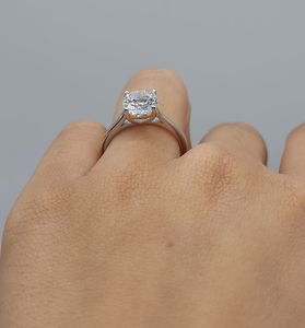 1.50 CT IGI Certified Lab Grown <b>Diamond</b> <b>Ring</b> 18K Gold Plated Women | Luxury Engagement <b>Ring</b> | Bridal Jewelry Brilliant Cut - Product Image 3