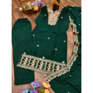 Hermosos vestidos profesionales bordados conjunto de traje de trabajo con secuencia de codificación - Product Image 2