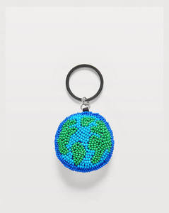 Porte-monnaie en perles de verre tissées à motif circulaire, porte-clés léger en toile, forme ronde - Product Image 1