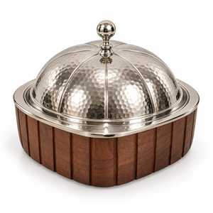Casserole plaquée or, ensemble de casseroles isothermes, pot de service en acier inoxydable avec couvercle doré, en gros - Product Image 5