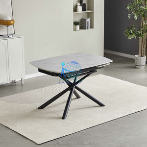 Set da Pranzo in Pietra da 6 Posti: Tavolo Girevole, Ovale ed Estensibile con Sedie - Product Image 5