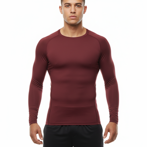 Manufacturer Wholesale Men's Long Sleeve Rash Guard Sportswear Tops for BJJ Premium BJJ Tops for Men <b>compression</b> Baselayer - Product Image 2