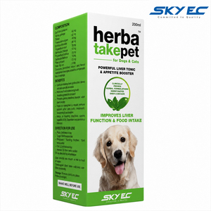 Sirop pour animaux Herbatake 200ml - Soutien hépatique, stimulant d'appétit, riche en protéines pour chiens/chats/chevaux - Sirop à base de plantes Alpinia Galanga - Product Image 1