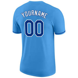 Custom Blue Baseball Jersey Wholesale Team Uniform Personalized Name Number OEM Sublimation Sportswear Men's <b>Shirts</b> Manufacturer - Product Image 4