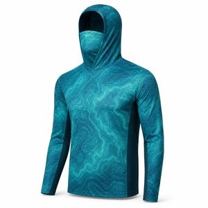 Camisa de Pesca Unisex de Talla Grande con Logotipo Personalizado, Transpirable, Antibacteriana, Manga Larga, UPF 50, Secado Rápido, Spandex/Poliéster - Product Image 6