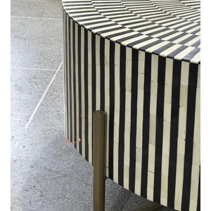 ILAHI's Bone Inlay <b>Table</b> Modern Design Agate Detailing <b>Storage</b> Portable Home Furniture - Product Image 5