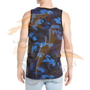 Camiseta sin mangas para hombre, 100% algodón, tejido sólido, transpirable, informal, holgada, para gimnasio y fitness, en venta. - Product Image 2