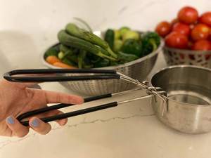 Stainless Steel Pincer Tongs <b>Vinyl</b> Coated Heat Resistant Anti Scald Kitchen Utensil Custom Logo - Product Image 3