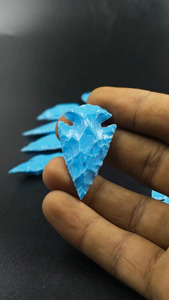 Pointe de flèche en turquoise naturelle polie de 2 pouces, pierre précieuse, cristal, vente en gros pour la fabrication de bijoux, la décoration et les collectionneurs - Product Image 6