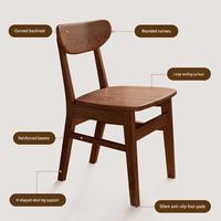 Sillas de Comedor Desmontables de Madera Maciza, Sillas de Mesa de Comedor para el Hogar, Sillas de Comedor Desmontables de Madera Simples y Modernas
