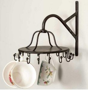 Estante de exhibición para tazas y platillos de hierro con diseño Art Deco de bodegón, soporte para tazas para decoración del hogar y cocina, ideal para aniversarios. - Product Image 4