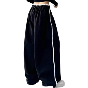 Nuevos Pantalones Deportivos para Hombre Haody 2026, Tejido de Poliéster/Algodón Ecológico, Diseño Plisado de Pierna Ancha, Estilo Hip Hop - Product Image 3