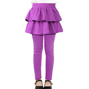 Uniforme Escolar para Niñas, Falda de Punto Color Caqui con Volantes y Leggings con Tutú en Capas - Product Image 6