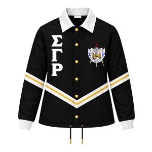 Chaqueta Cortavientos Ligera Personalizada de la Hermandad Griega Sigma Gamma Rho para Mujer, Ropa Deportiva Casual para Exteriores, Venta al Por Mayor - Product Image 1