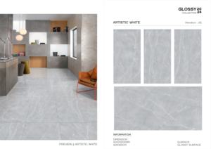Luxury <b>polished</b> glazed porcelain tiles with carving finish suitable for expansive <b>flooring</b> and wall layouts in elegant interior - Product Image 4